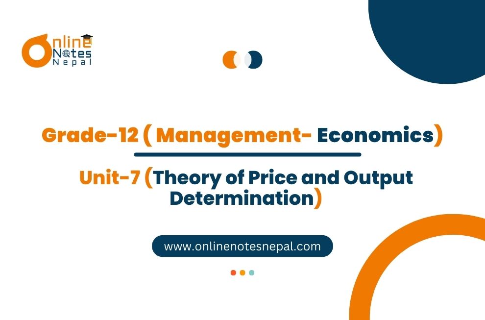 Unit 7: Theory of Price and Output Determination Photo